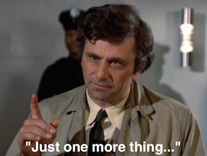 Columbo never forgets